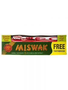  Фото - Зубная паста Дабур Мисвак (Dabur Miswak Herbal)  в комплекте с зубной щеткой 190 гр.